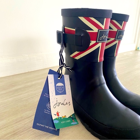 Joules Union Jack wellies / rain boots - Picture 2 of 7